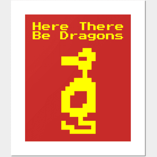 Here There Be Dragons Posters and Art